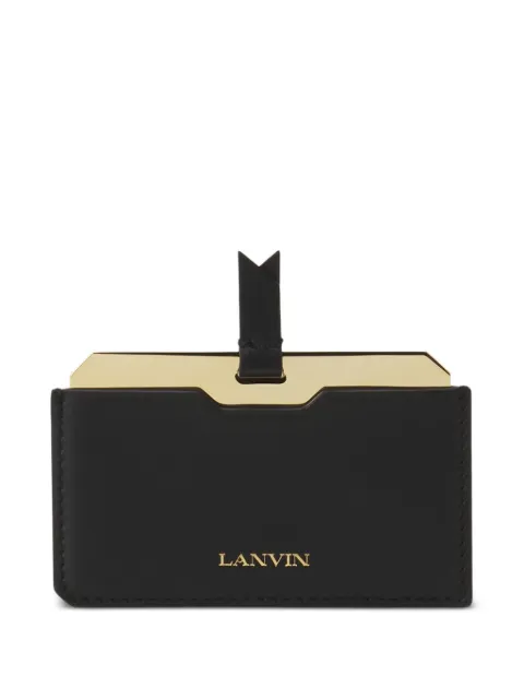 Lanvin tarjetero con sello de oro