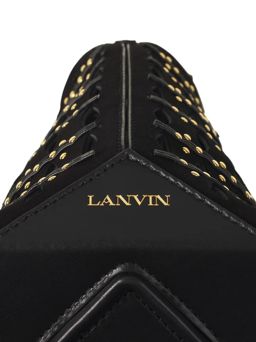 Lanvin Bucket-tas met studs en uitgesneden details Zwart