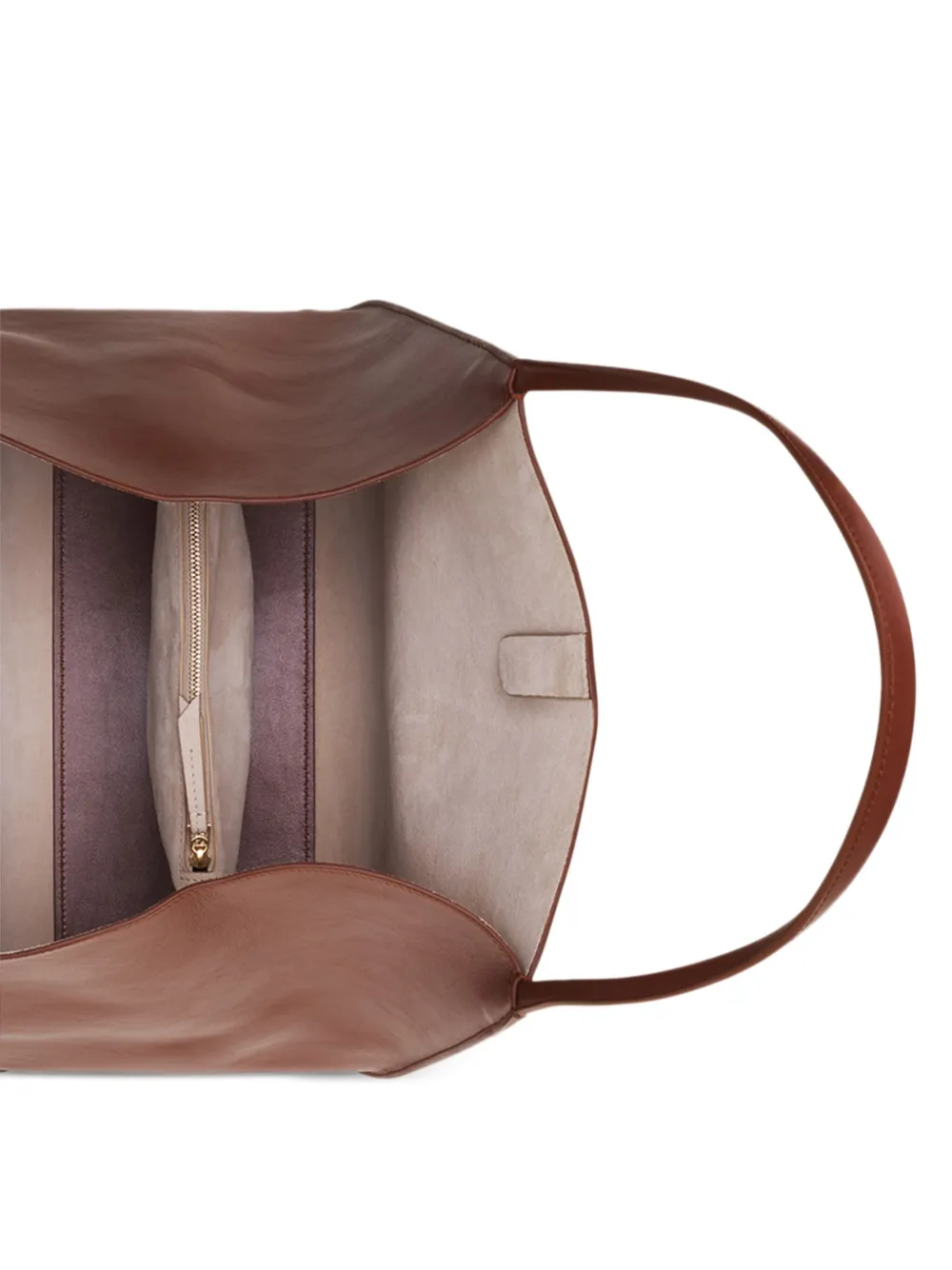 Lanvin Leather Clasp-closure Tote Bag In Brown