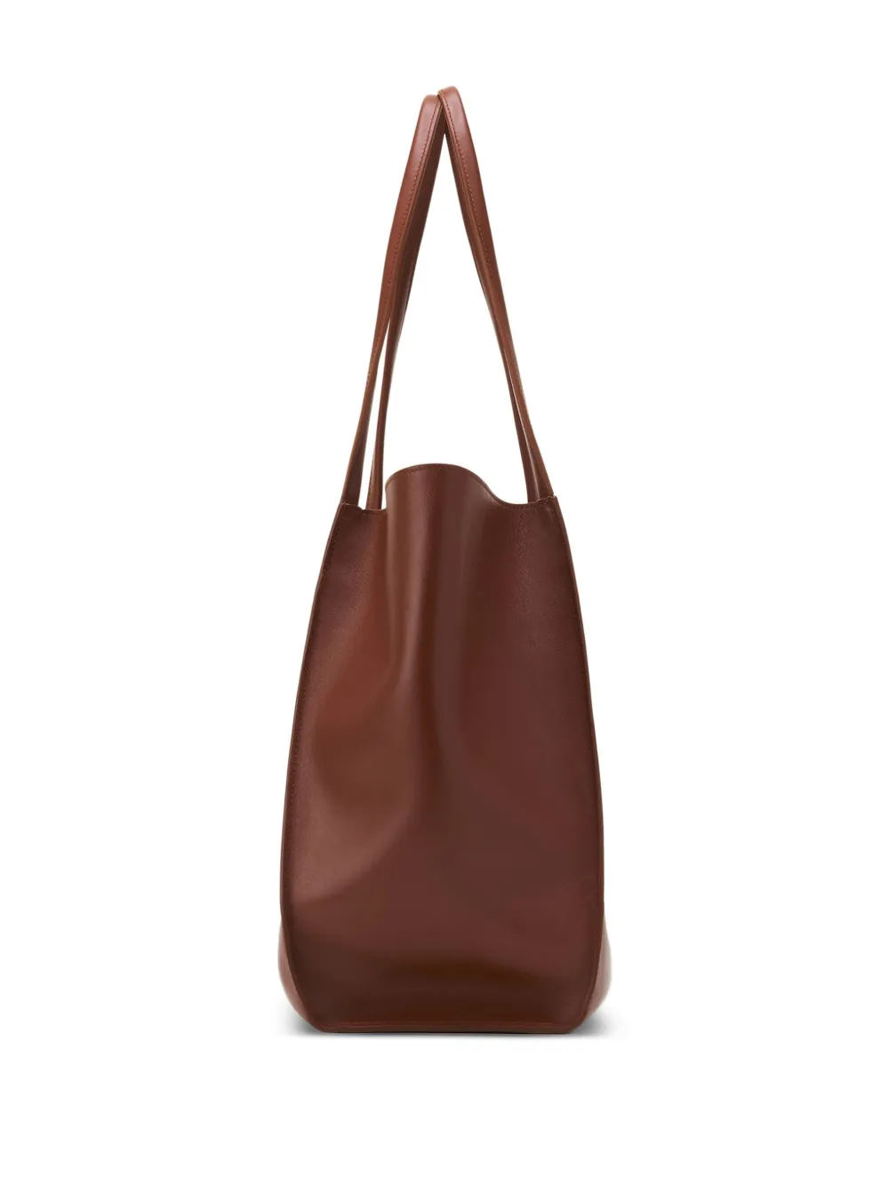 Lanvin Leather Clasp-closure Tote Bag In Brown