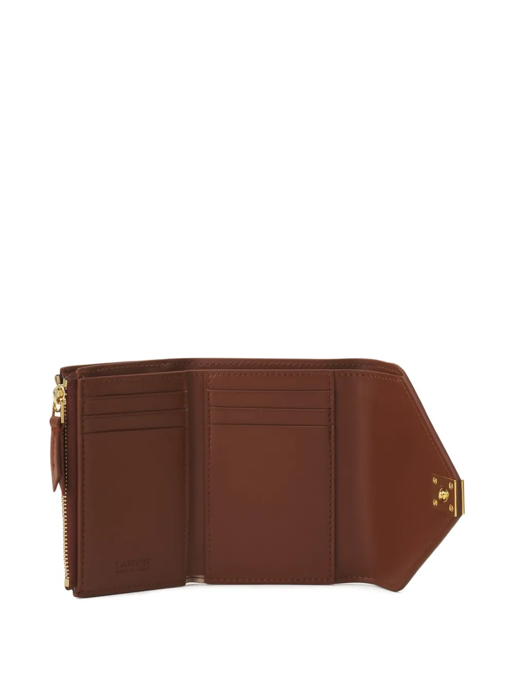 Lanvin Concerto Arpege Leather Wallet In Brown