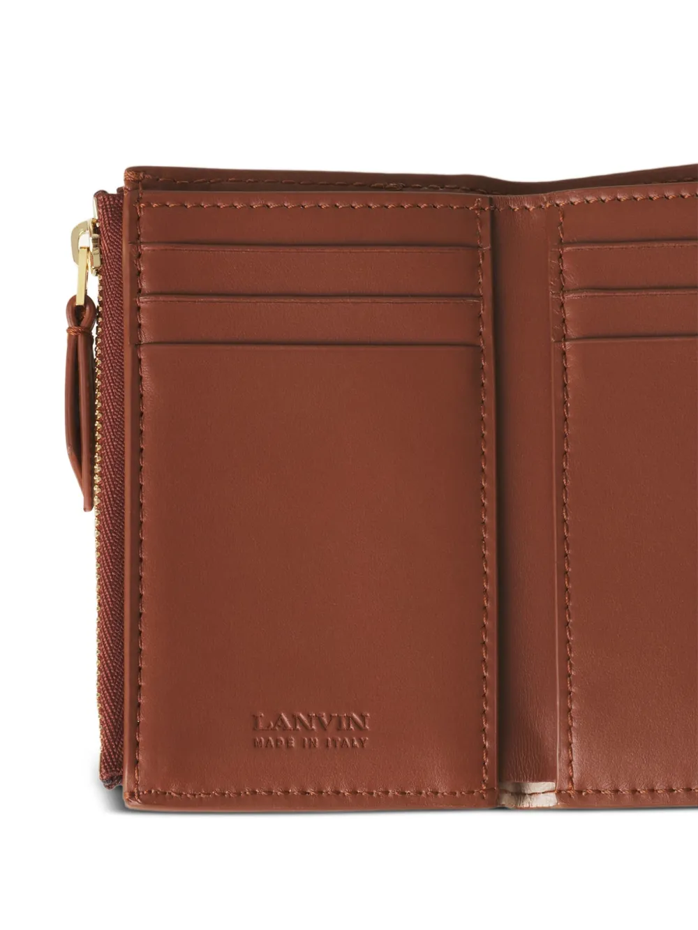 Lanvin Concerto Arpege Leather Wallet In Brown