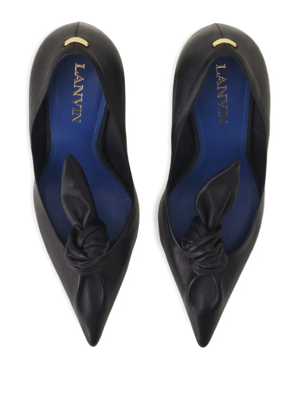 Lanvin 100 mm pumps met strik Zwart