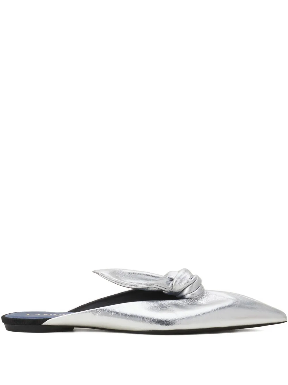 Lanvin knotted pointed-toe mules | White | Image 1