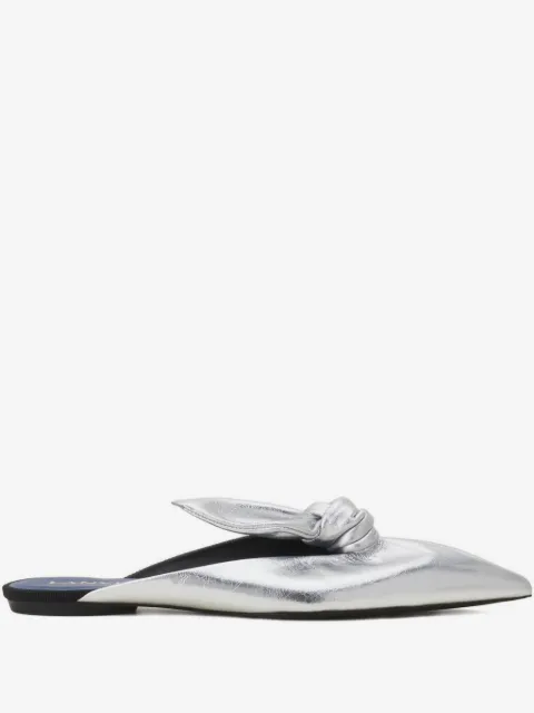 Lanvin Midnight Step knotted pointed-toe mules