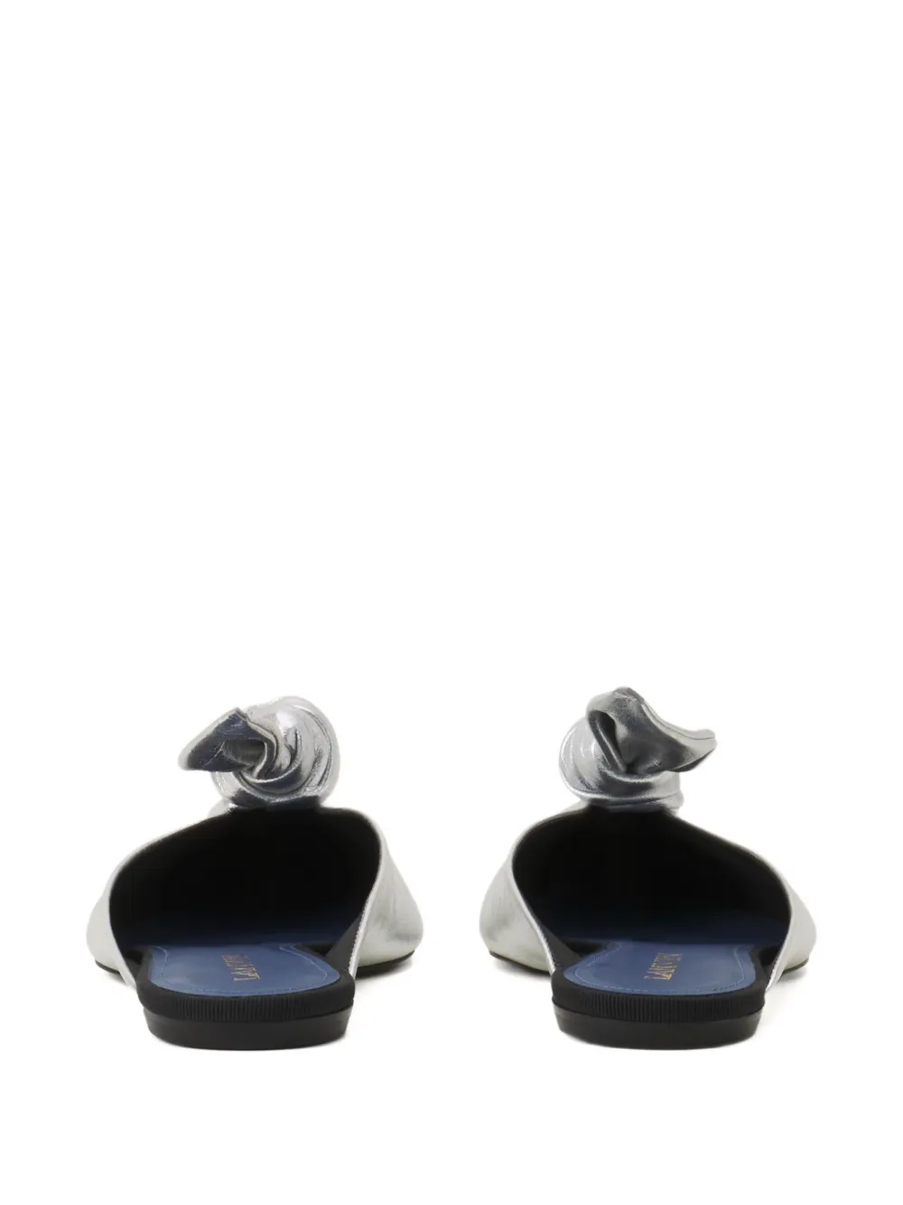 Lanvin Muiltjes met geknoopt detail en puntige neus Wit