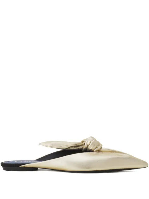 Lanvin knotted pointed-toe mules