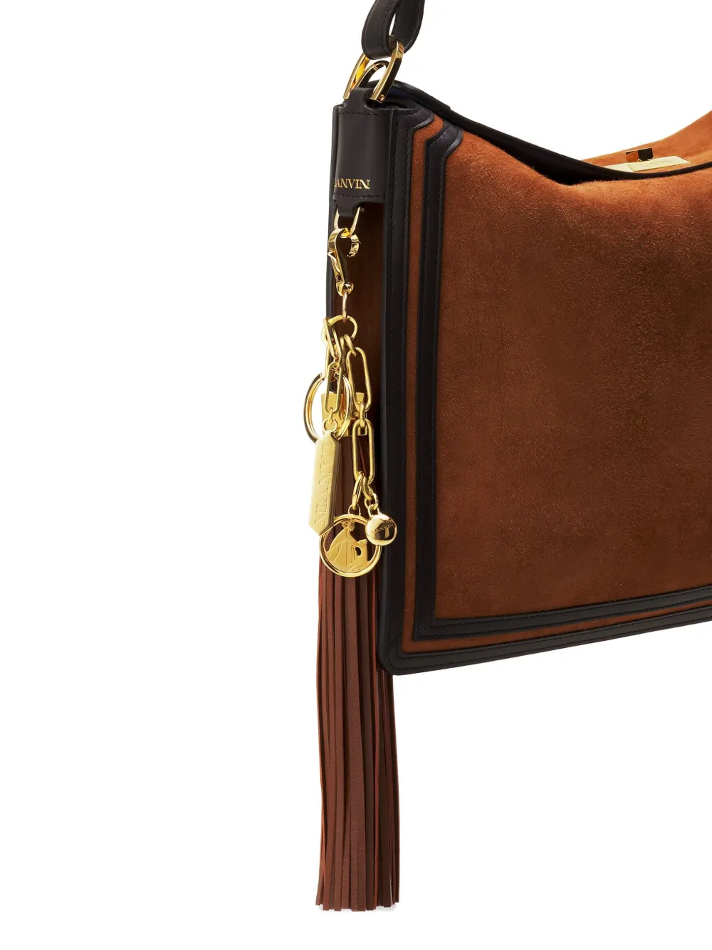 Lanvin Tassenbedel met leren kwastje Bruin