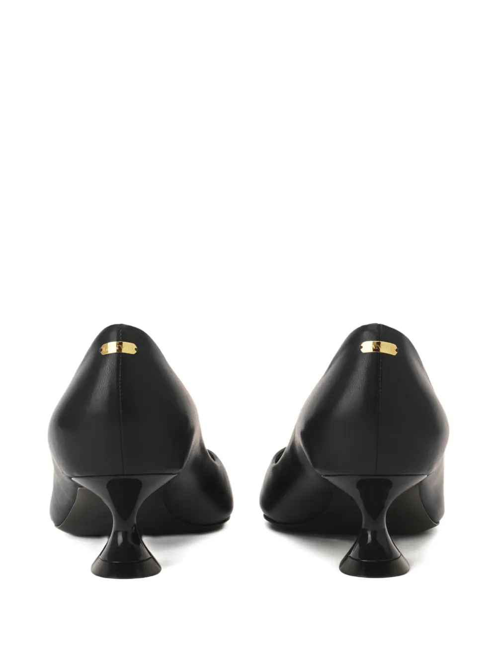 Lanvin 50 mm pumps met sculpturale hak Zwart