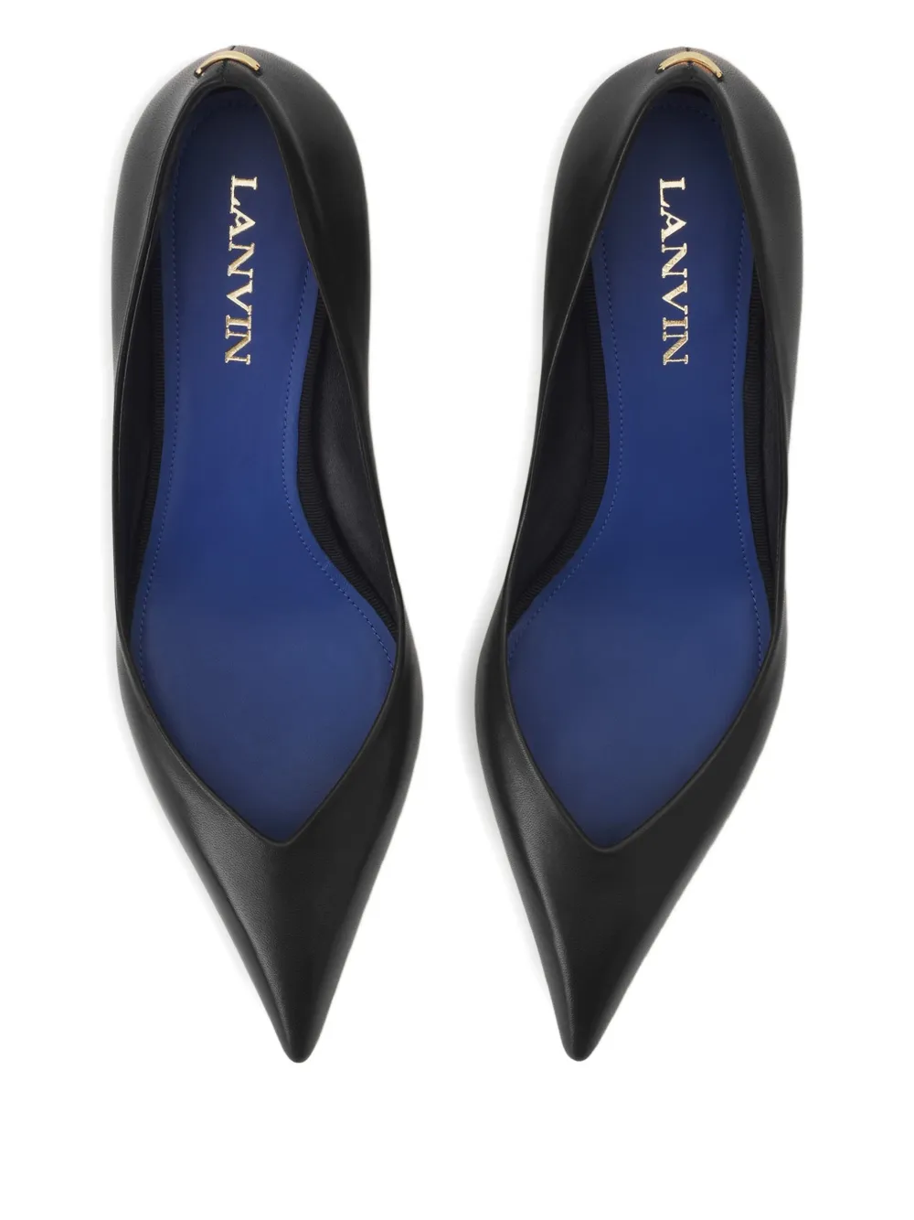 Lanvin 50 mm pumps met sculpturale hak Zwart