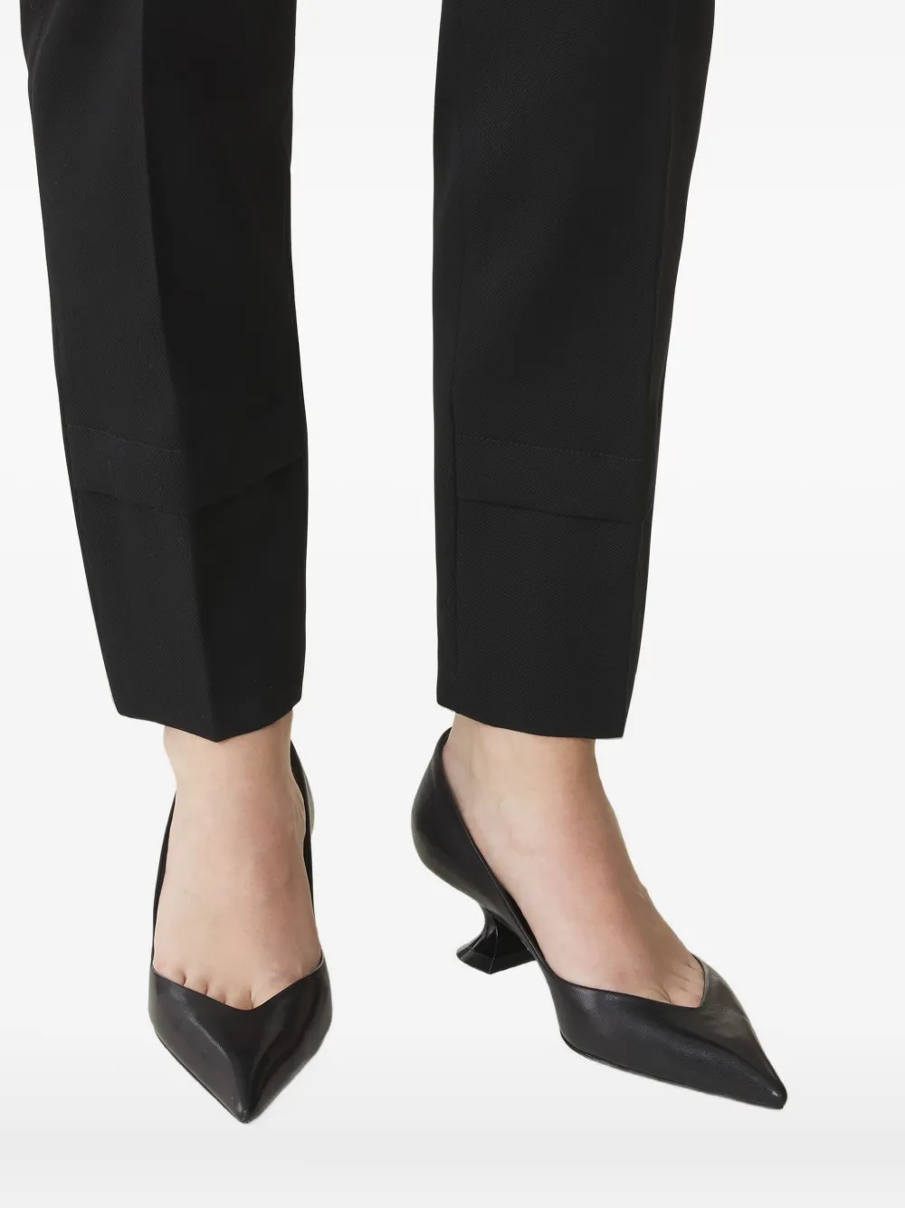 Lanvin 50 mm pumps met sculpturale hak Zwart