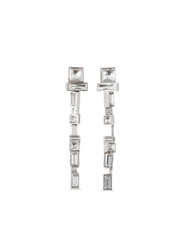 Lanvin Rythmique Long Earrings in Silver