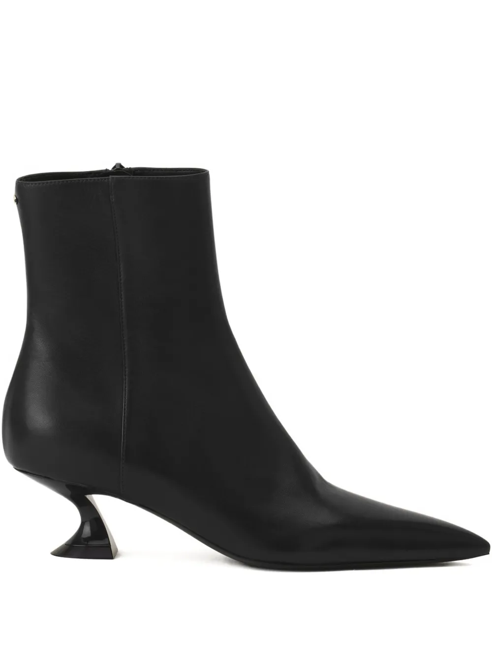 Lanvin Pointed-toe Sculpted-heel Ankle Boots In Black