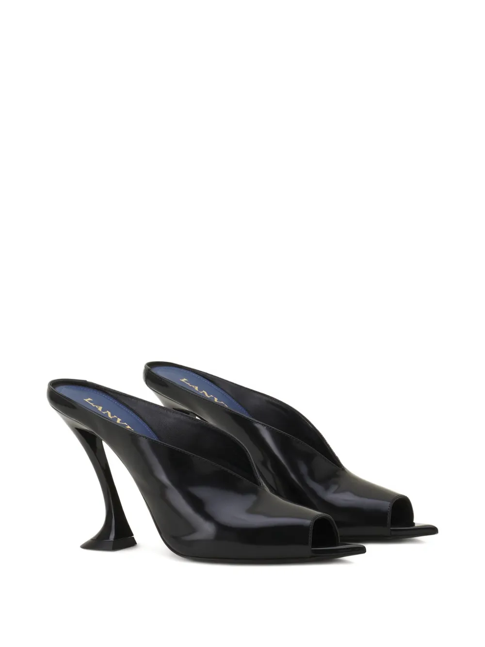 Lanvin Midnight Step Sculpted-heel Sandals In Animal Print