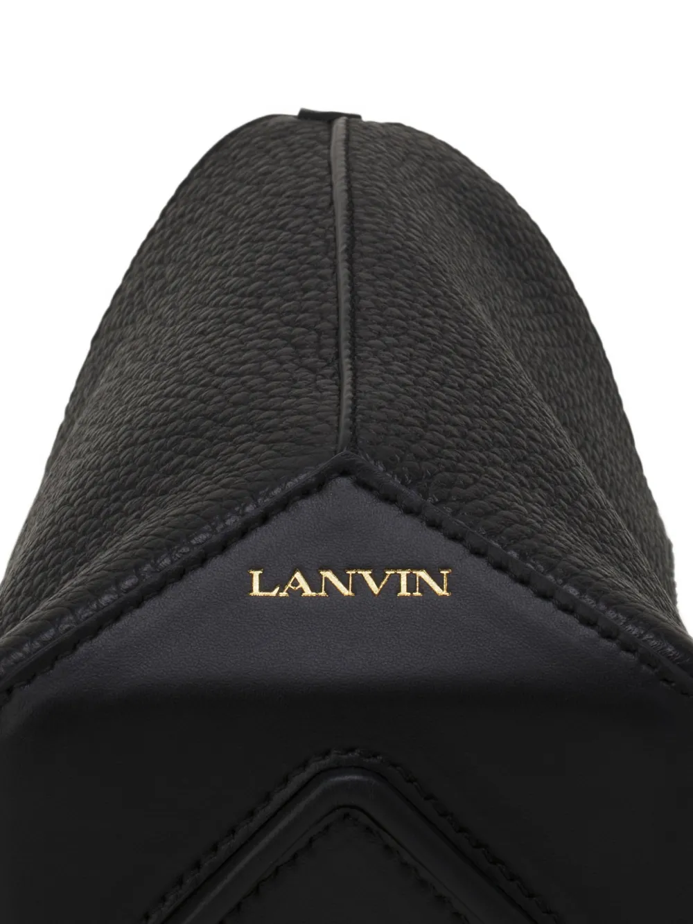 Lanvin Studded Leather Cross Body In Black