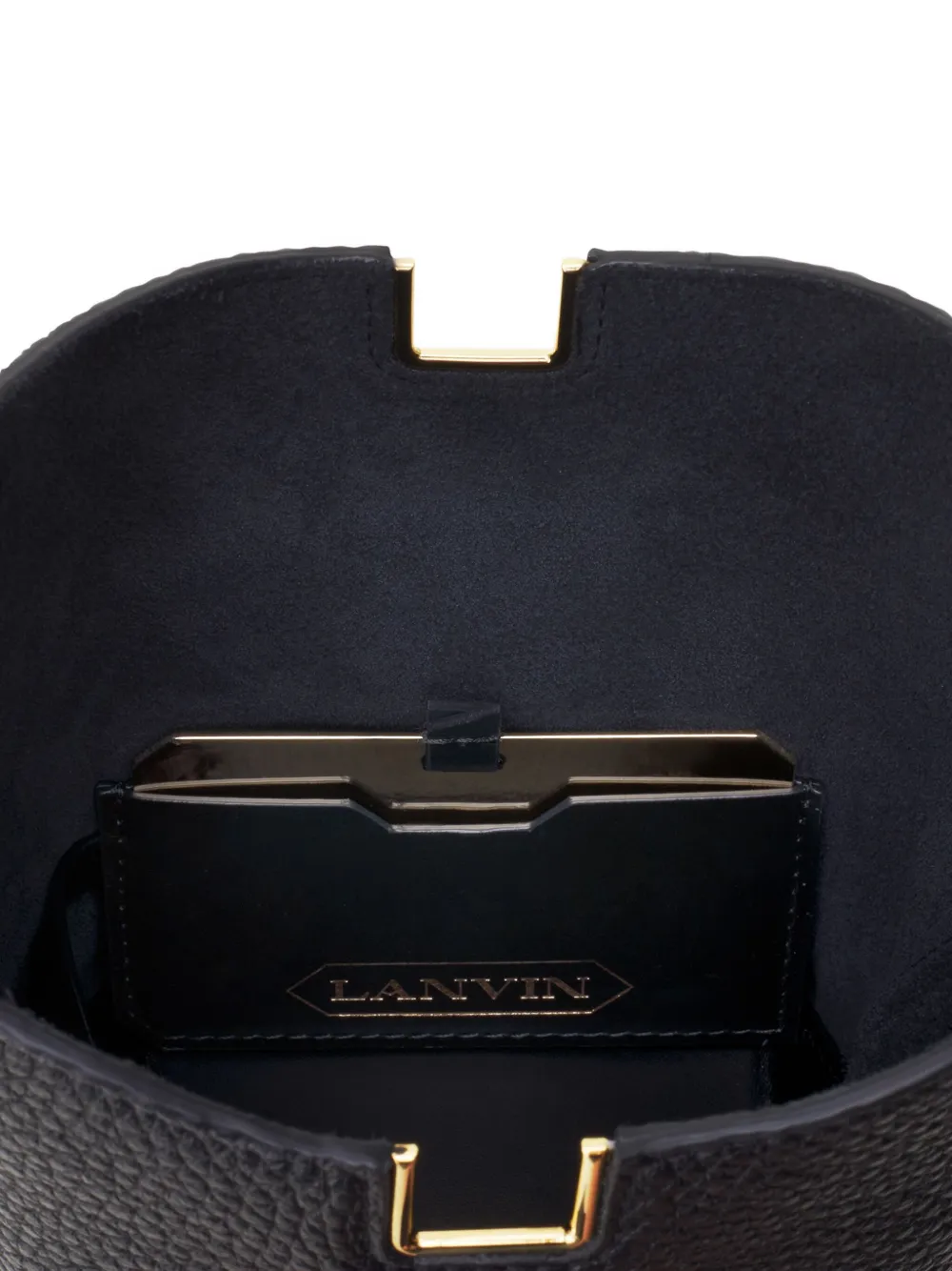 Lanvin Studded Leather Cross Body In Black