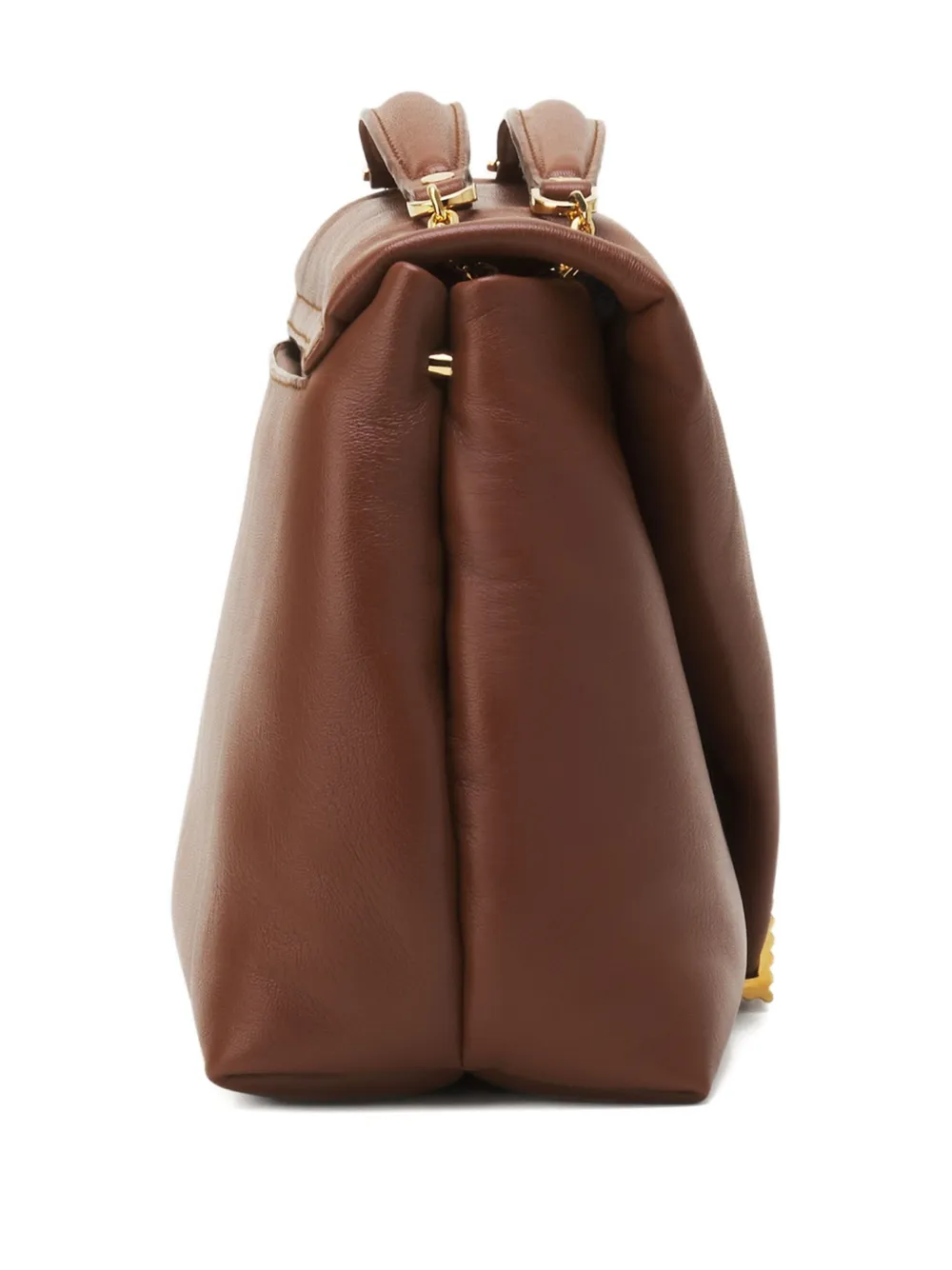 Lanvin Lambskin Shoulder Bag In Brown
