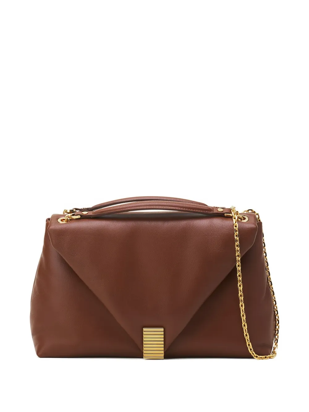Lanvin Lambskin Shoulder Bag In Brown