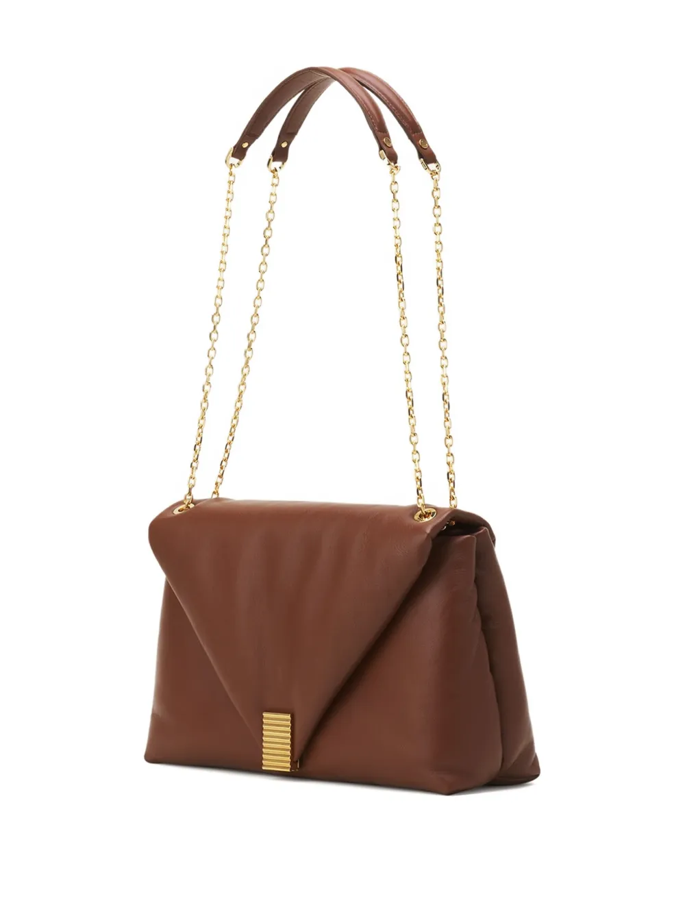 Lanvin Lambskin Shoulder Bag In Brown