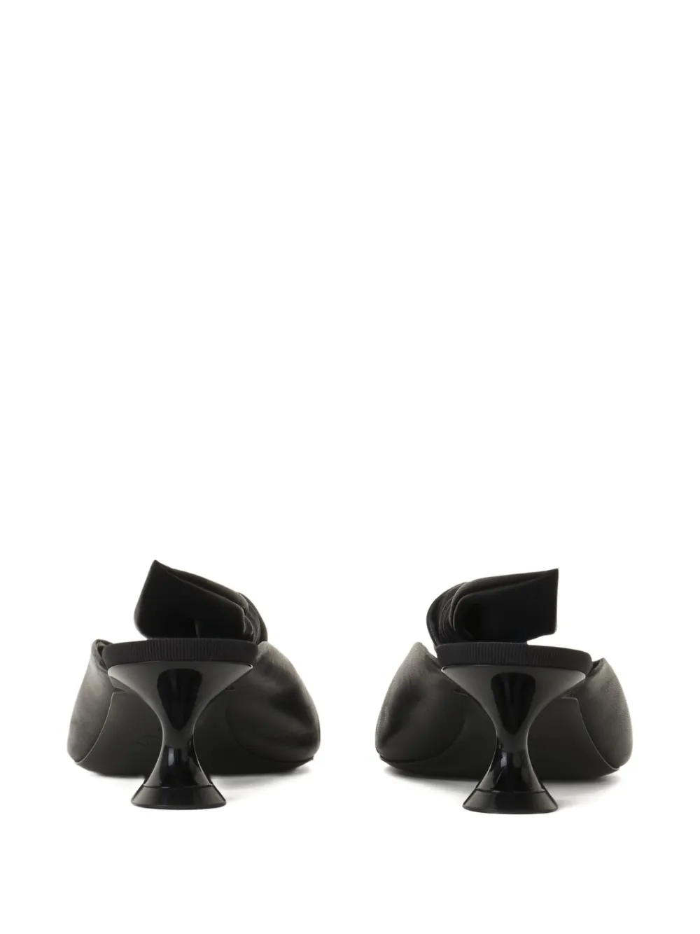 Lanvin Knotted Pointed-toe Mules In Black