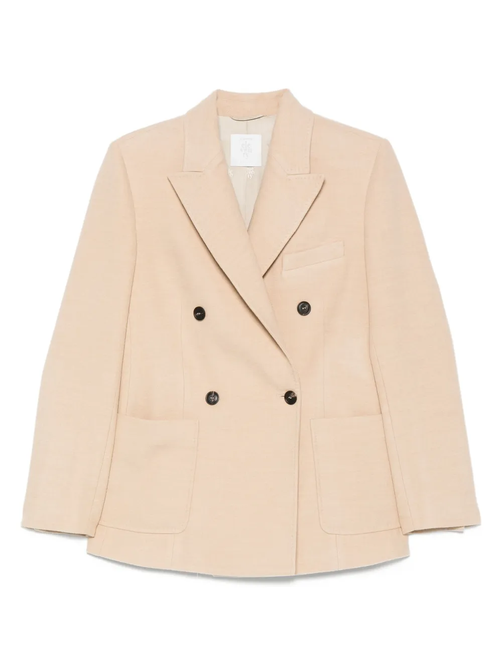 Eleventy Blazer met dubbele rij knopen en zak Beige