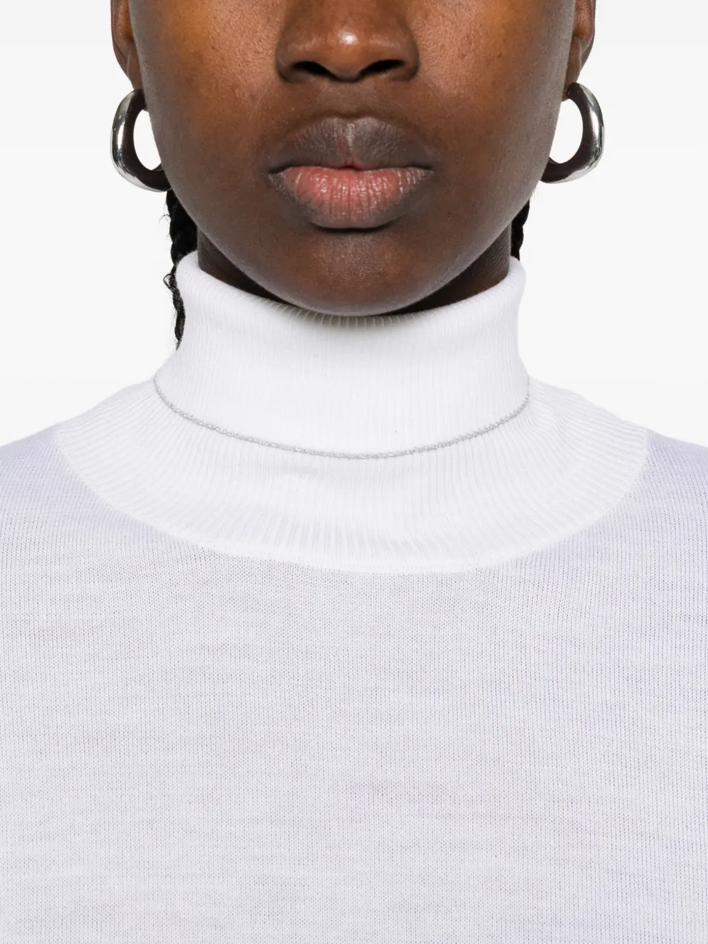 Eleventy Pullover Mit Rollkragen In White