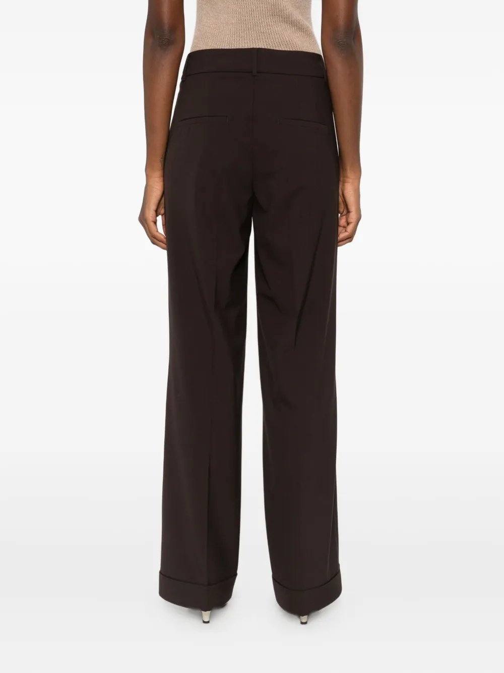 Cambio Broek met wijde pijpen Bruin