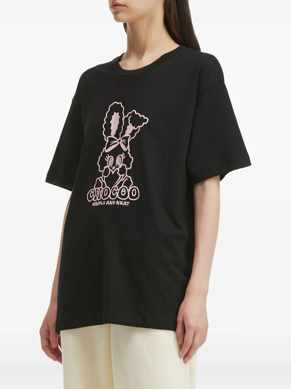 Chocoolate Cotton T-shirt In Black