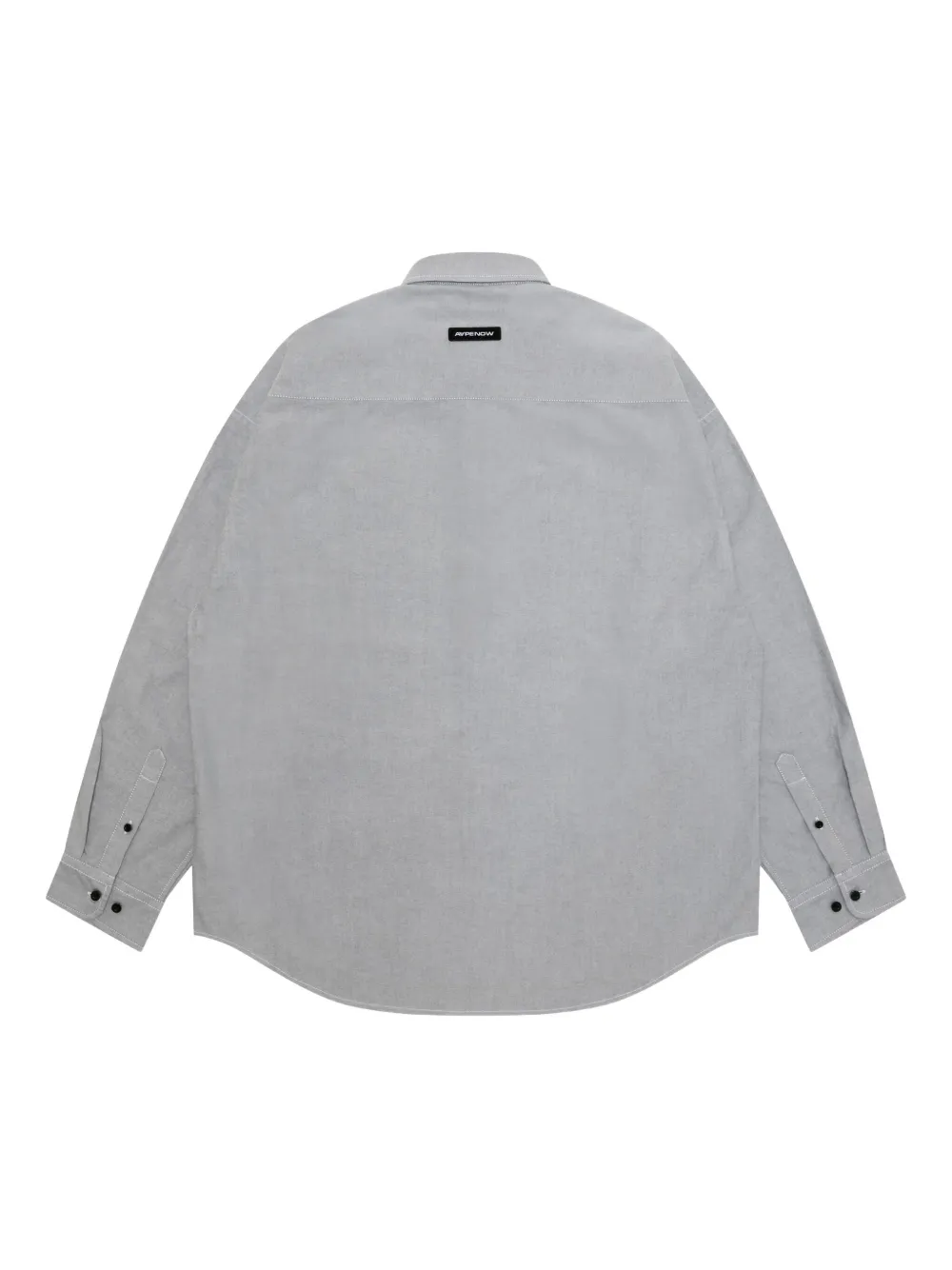AAPE BY *A BATHING APE embroidered-logo shirt Grijs