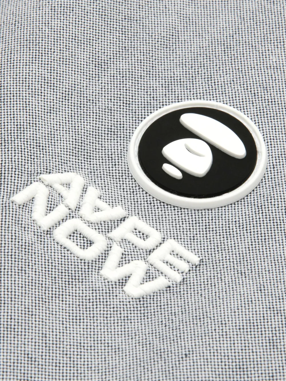 AAPE BY *A BATHING APE embroidered-logo shirt Grijs