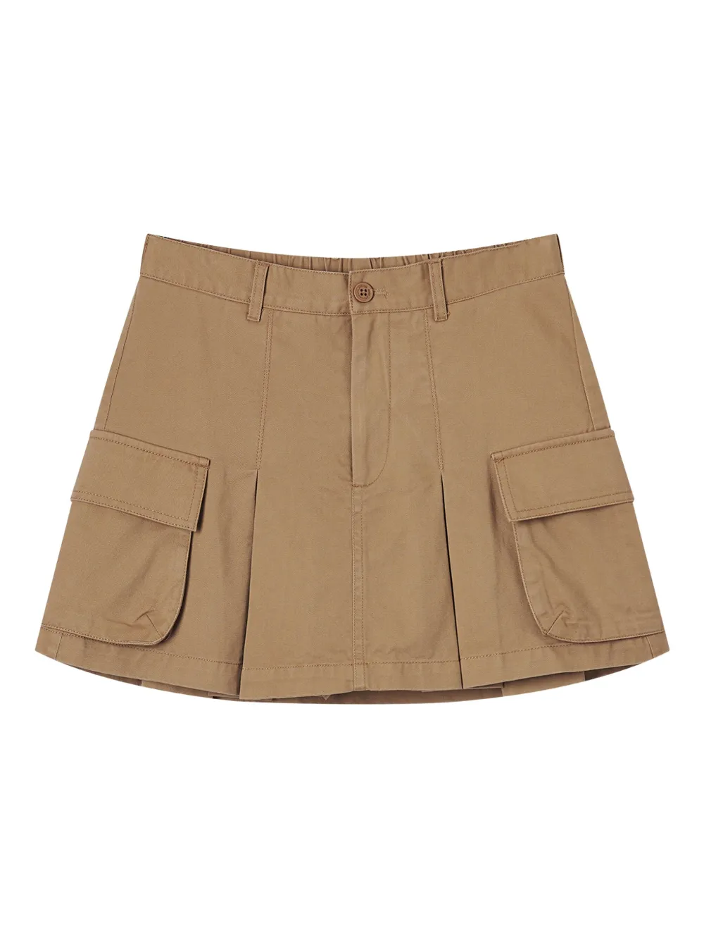 Chocoolate Pleated Pocket Skirt In Brown