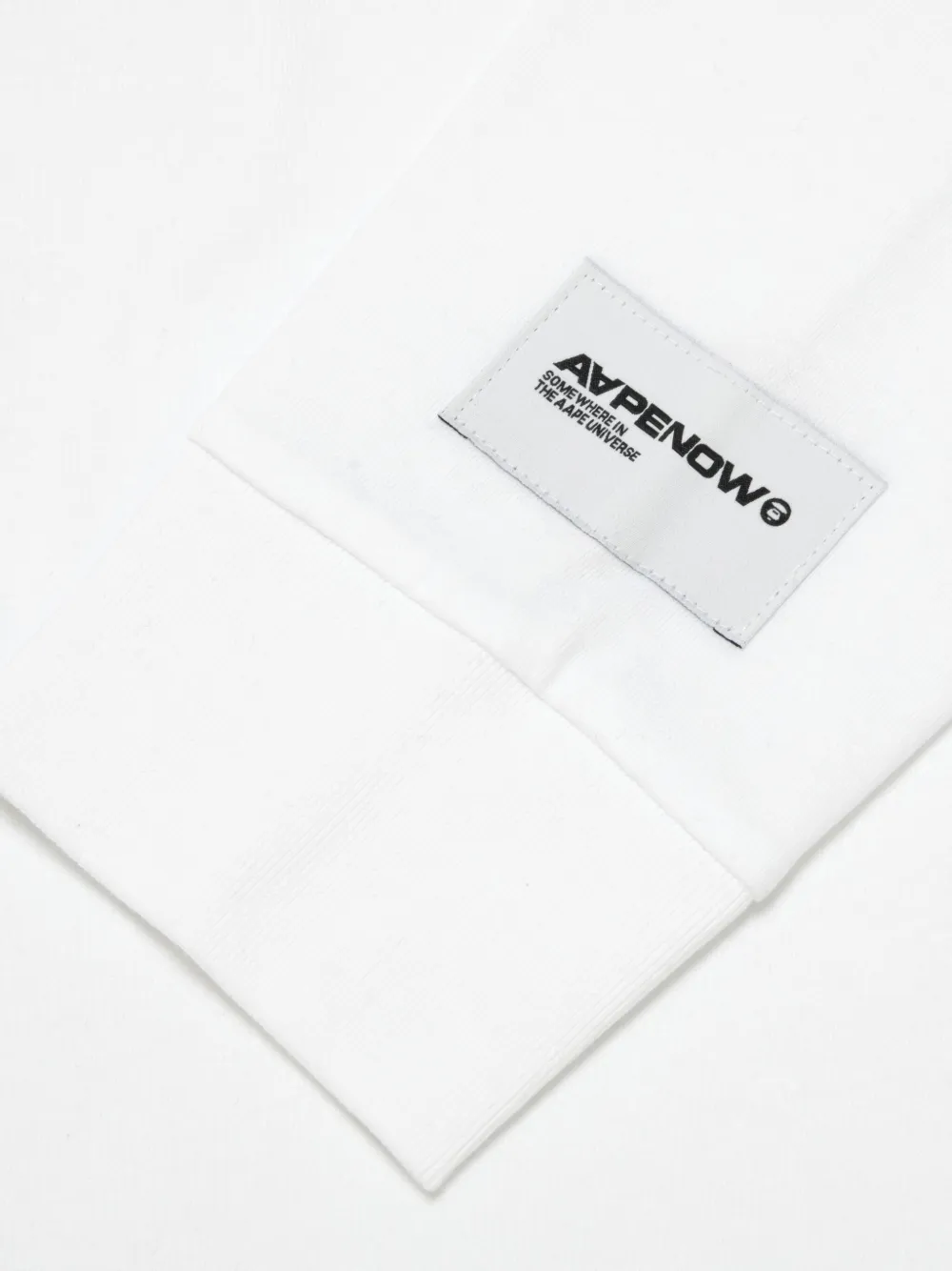 AAPE BY *A BATHING APE logo long-sleeve T-shirt Wit