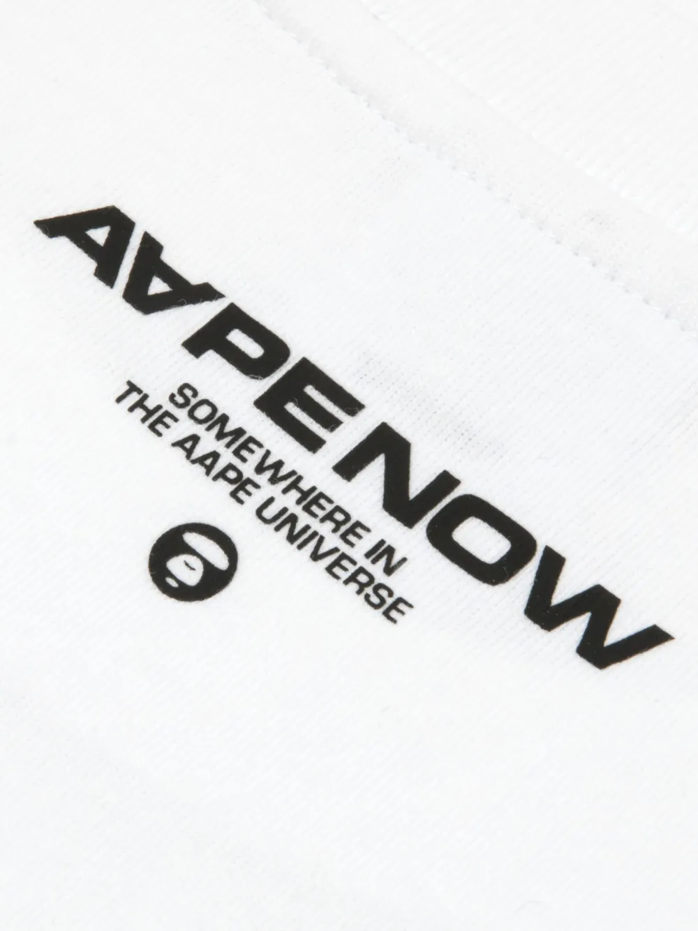 AAPE BY *A BATHING APE logo long-sleeve T-shirt Wit