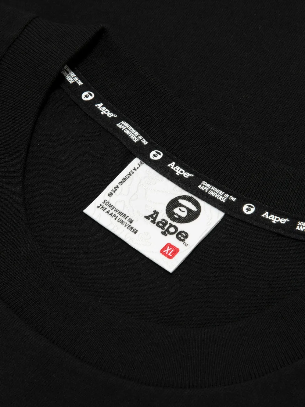 AAPE BY *A BATHING APE T-shirt met grafische print Zwart