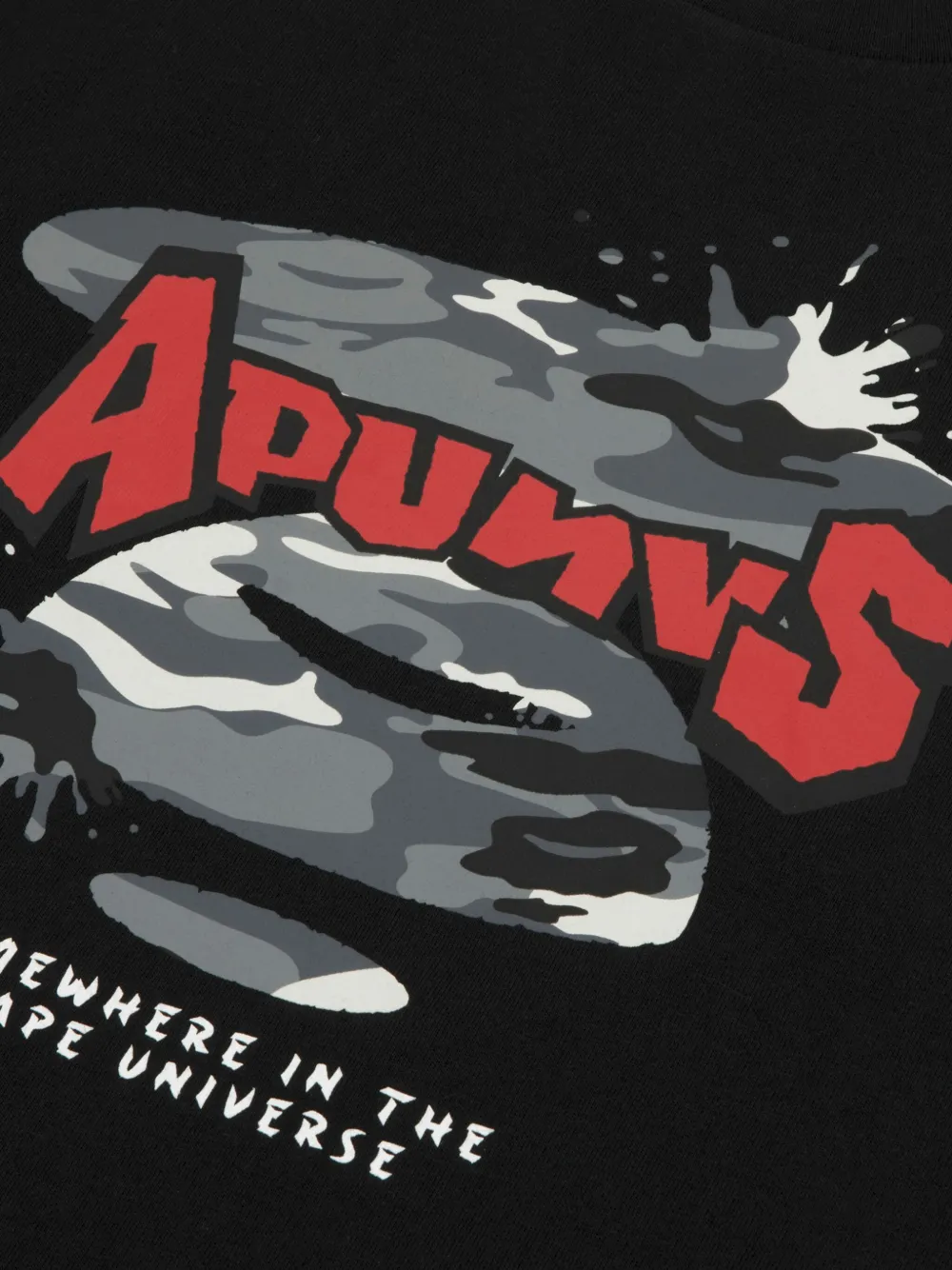 AAPE BY *A BATHING APE T-shirt met grafische print Zwart
