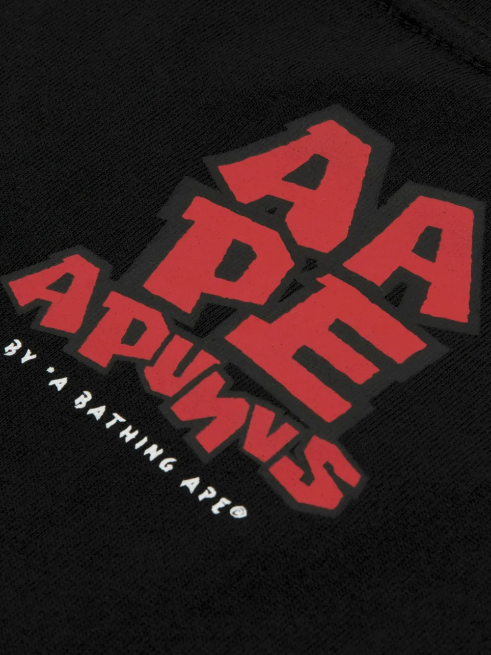AAPE BY *A BATHING APE T-shirt met grafische print Zwart