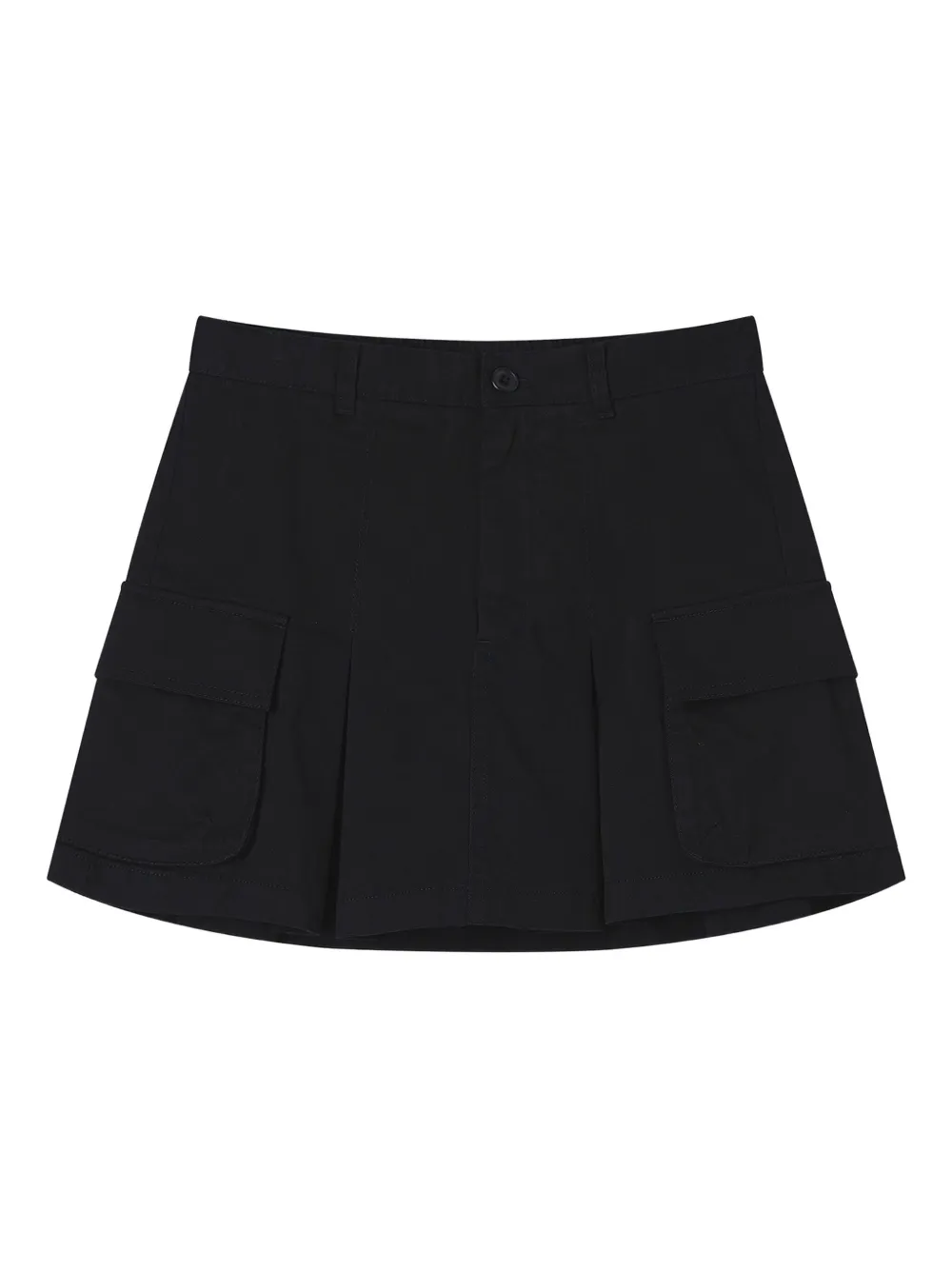 Chocoolate Pleated Pocket Skirt In Black