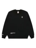 AAPE BY *A BATHING APE® Ape Head patch crew-neck sweatshirt - Black