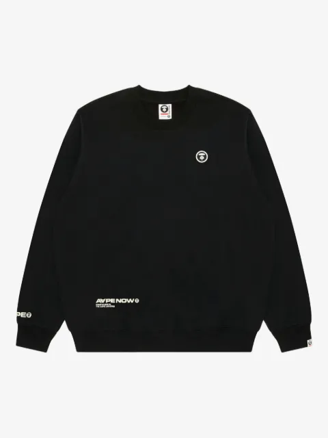 AAPE BY *A BATHING APE® sudadera Ape Head con cuello redondo y parche