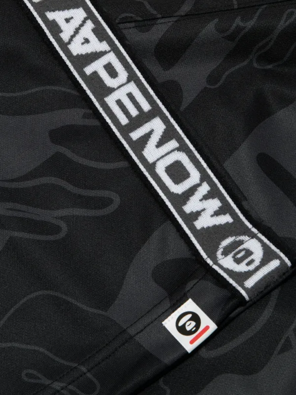 A Bathing Ape ブラック トラックパンツ M AAPE BY *A BATHING APE® カモフラージュ トラックパンツ | ブラック