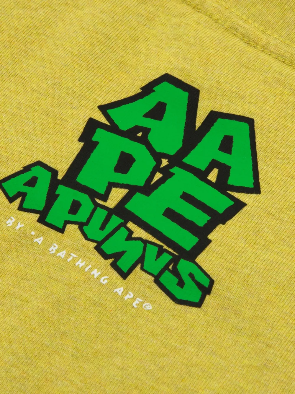 AAPE BY *A BATHING APE T-shirt met camouflageprint Geel