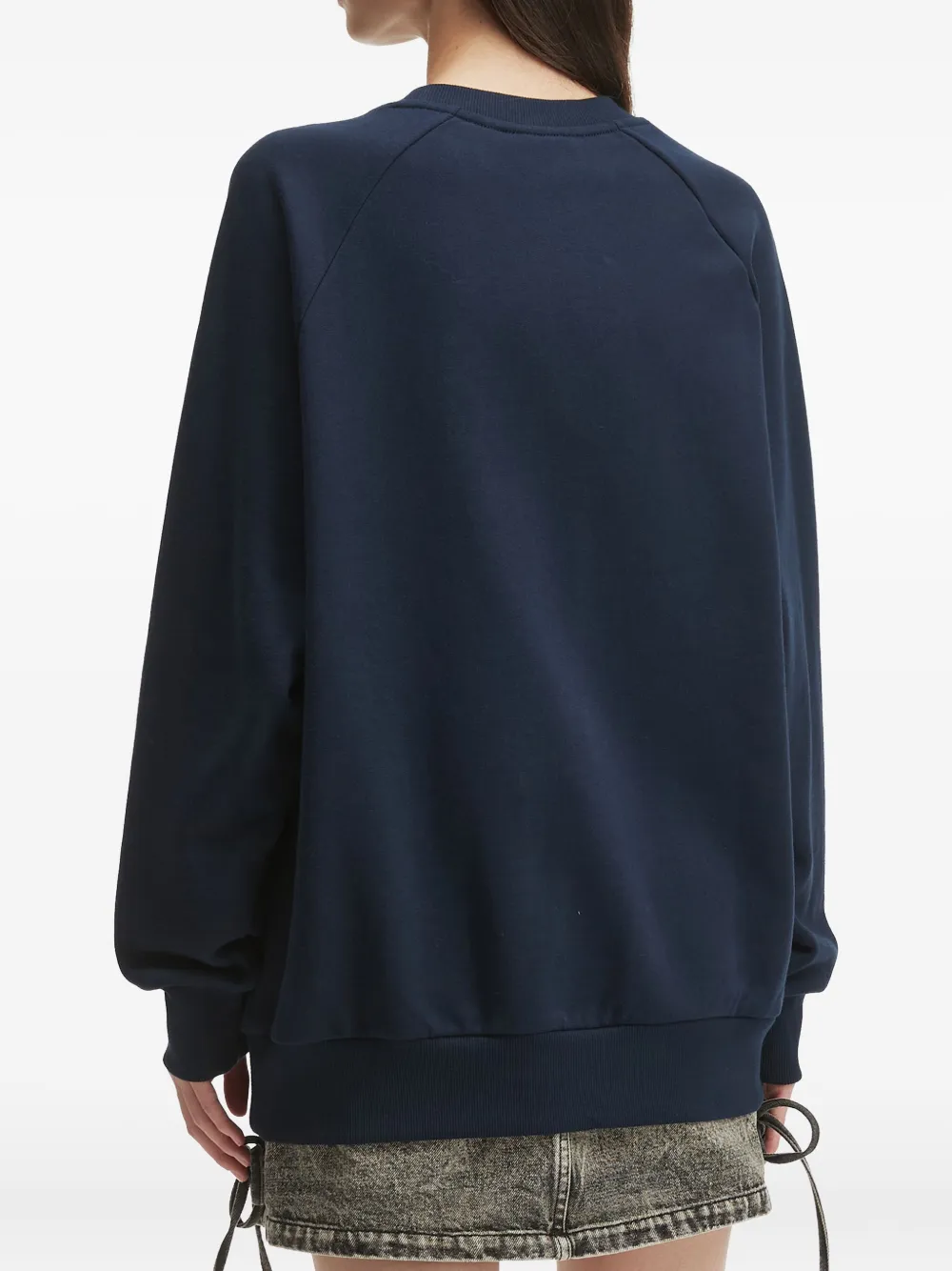 CHOCOOLATE Sweater met raglan mouwen en borduurwerk Blauw