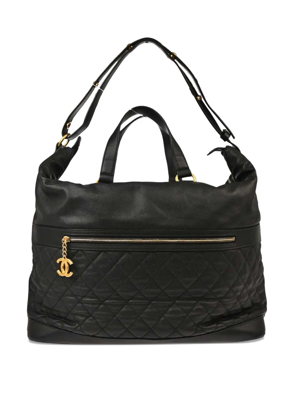 CHANEL Pre-Owned 2018 キルティング ハンドバッグ - ブラック CHANEL Pre-Owned 2018 キルティング ハンドバッグ - ブラック