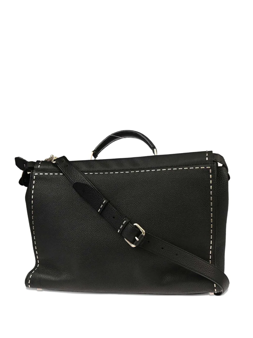 Fendi Pre-Owned 2010s Peekaboo leather stitching handbag | Image 2