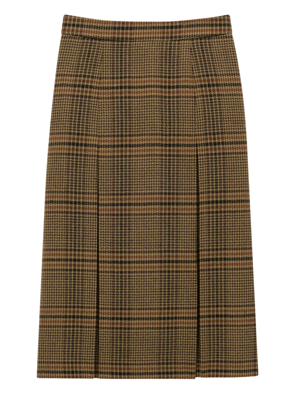 pleated houndstooth skirt