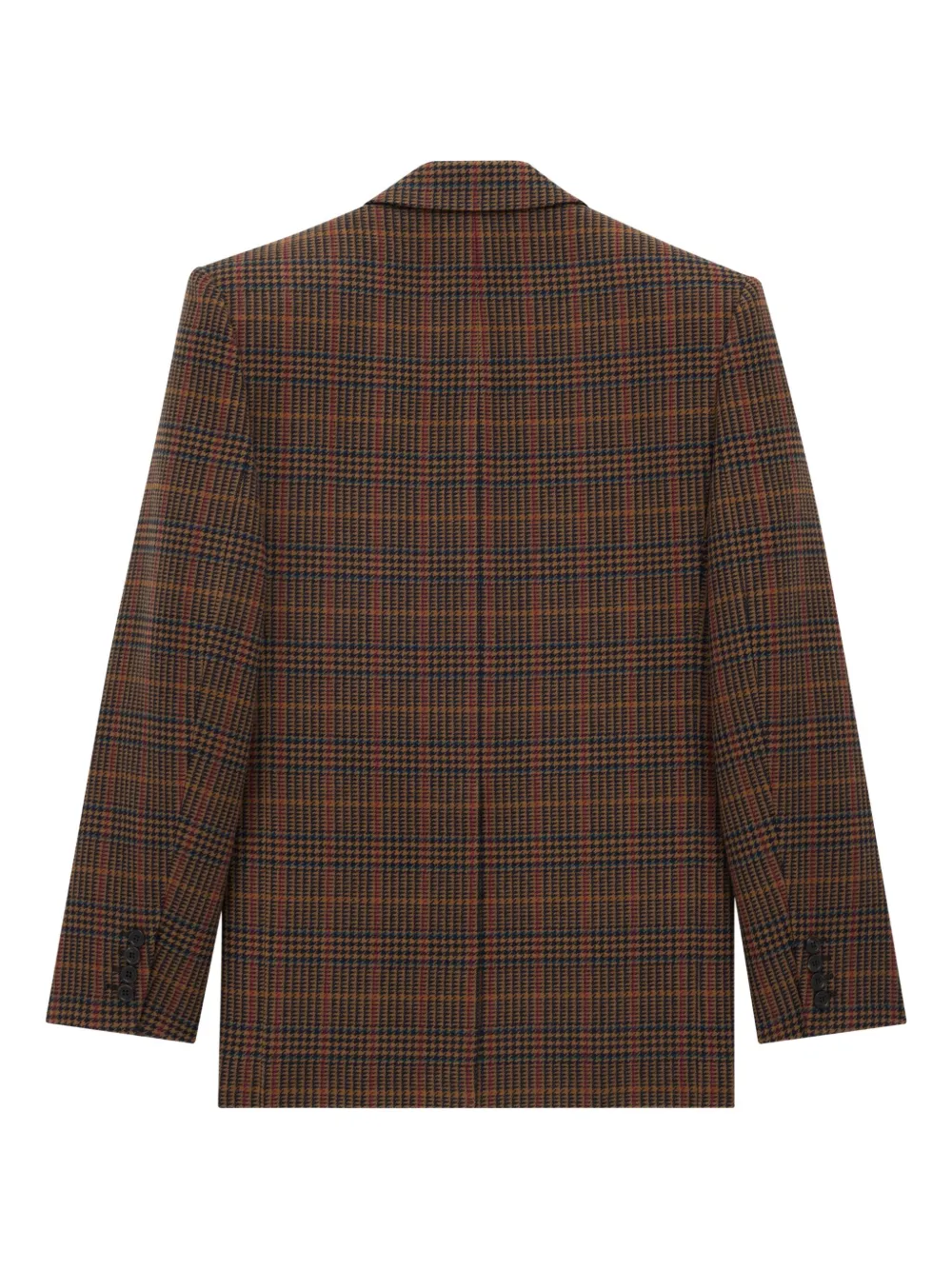 Saint Laurent checked single-breasted wool blazer Bruin