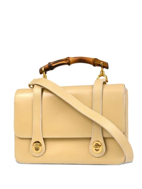 Gucci Pre-Owned 1990-2000s bamboo handle leather handbag