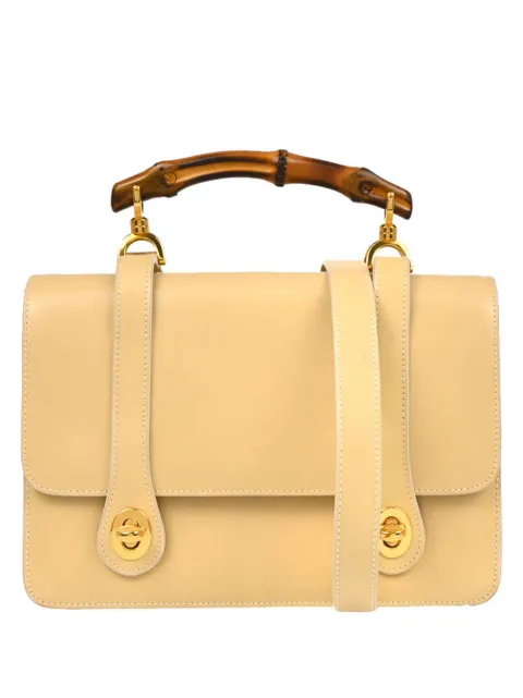 Gucci Pre-Owned 1990-2000s bamboo handle leather handbag