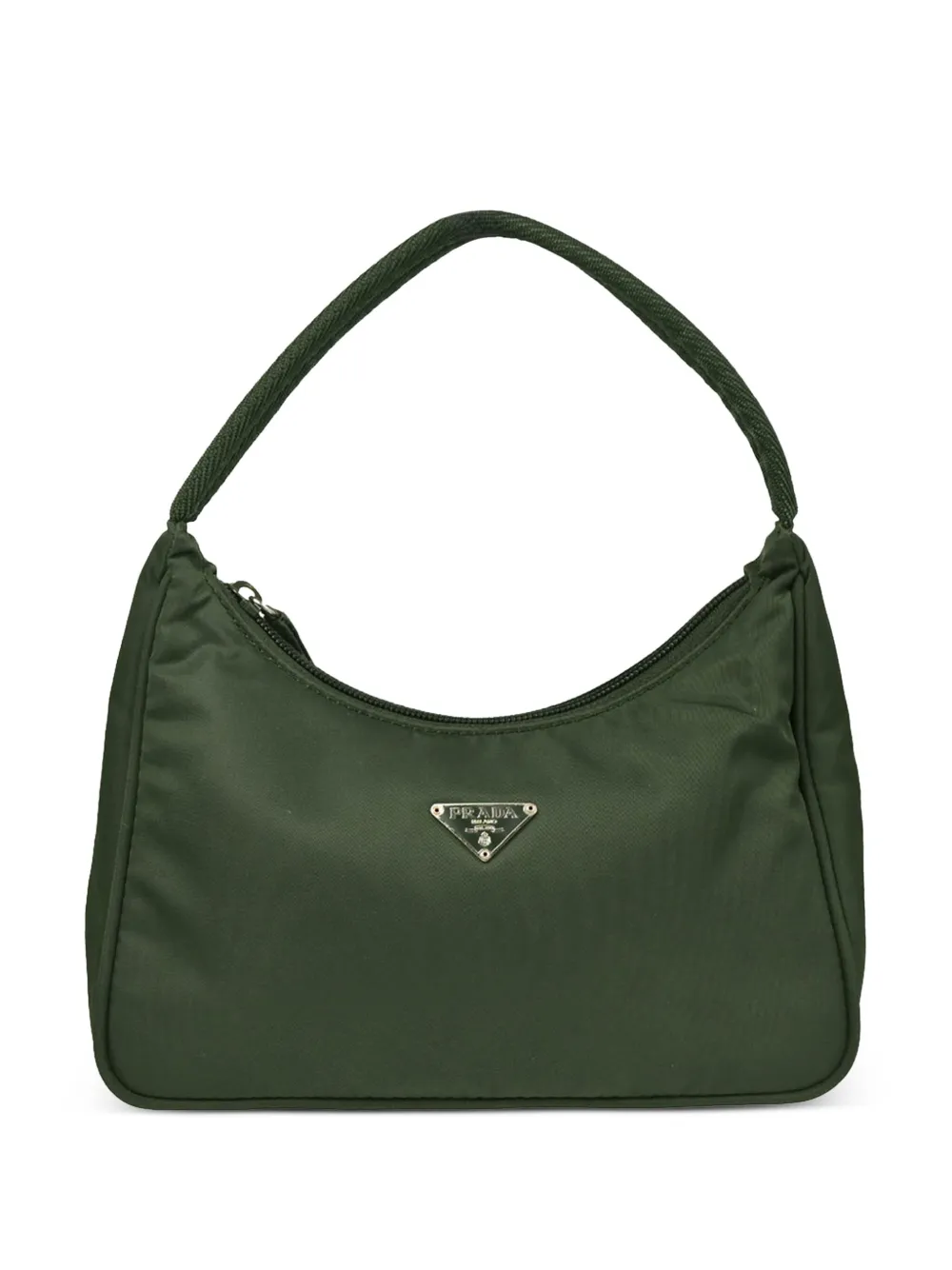 Prada Pre-Owned 1990-2000s トライアングルロゴ ハンドバッグ - グリーン Prada Pre-Owned 1990-2000s トライアングルロゴ ハンドバッグ - グリーン