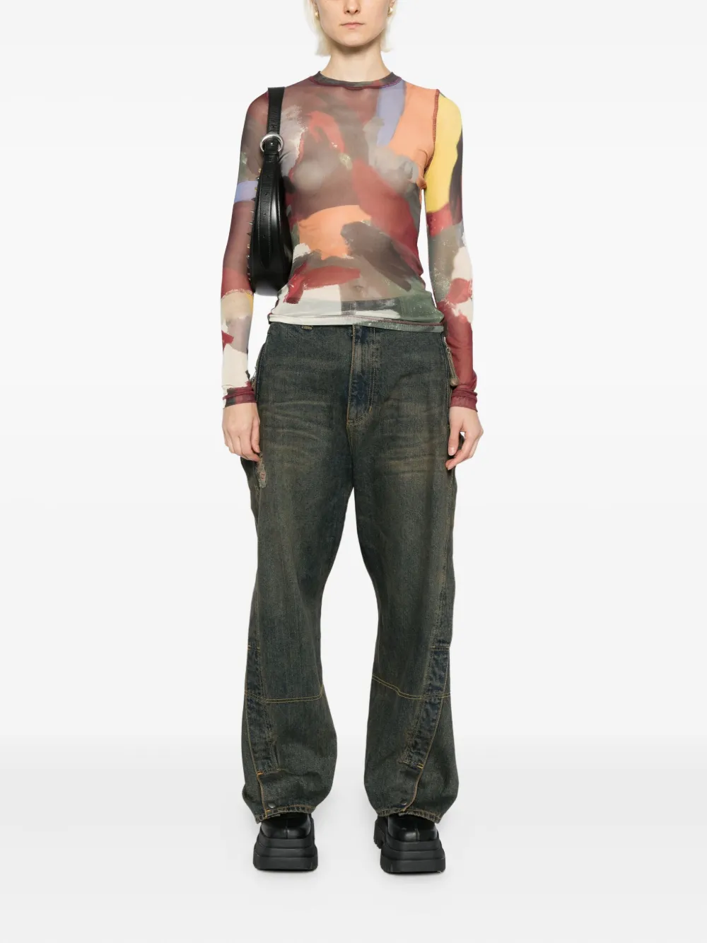 Andersson Bell Twisted Zipped-pockets Jeans In Brown